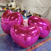Lofaris Hot Pink Heart Shape Inflatable Big Shiny Ball